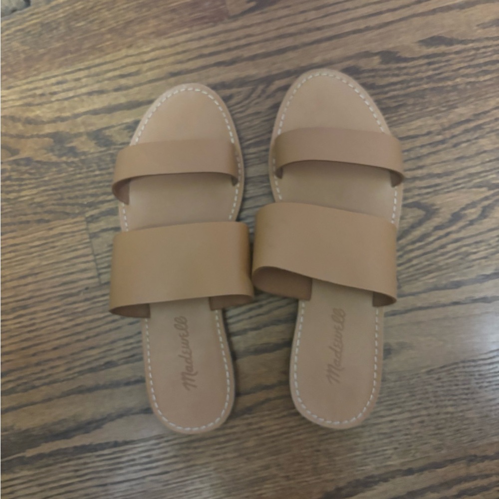 Madewell Light Brown Double Strap Sandals